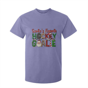 Santa Favorite Hockey Goalie T Shirt For Kid Funny Christmas Gift TS12 Violet Print Your Wear