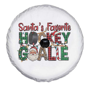 Santa Favorite Hockey Goalie Spare Tire Cover Funny Christmas Gift TS12 Print Your Wear