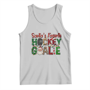 Santa Favorite Hockey Goalie Tank Top Funny Christmas Gift TS12 Ash Print Your Wear