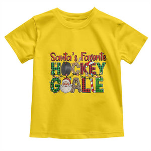 Santa Favorite Hockey Goalie Toddler T Shirt Funny Christmas Gift TS12 Daisy Print Your Wear