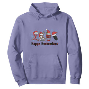 Happy Hockeydays Hoodie Funny Christmas Ice Hockey Gift TS12 Violet Print Your Wear