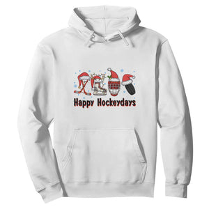 Happy Hockeydays Hoodie Funny Christmas Ice Hockey Gift TS12 White Print Your Wear