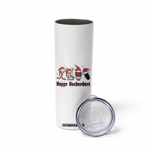 Happy Hockeydays Skinny Tumbler Funny Christmas Ice Hockey Gift TS12 Print Your Wear