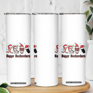Happy Hockeydays Skinny Tumbler Funny Christmas Ice Hockey Gift TS12 Print Your Wear