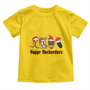 Happy Hockeydays Toddler T Shirt Funny Christmas Ice Hockey Gift TS12 Daisy Print Your Wear