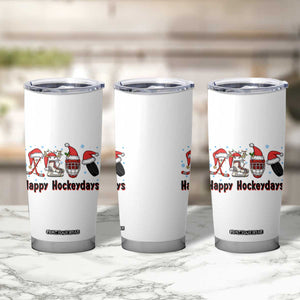 Happy Hockeydays Tumbler Cup Funny Christmas Ice Hockey Gift TS12 Print Your Wear