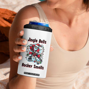 Jingle Bells Hockey Smells 4 in 1 Can Cooler Tumbler Funny Santa Ice Hockey Christmas Gift TS12 Print Your Wear