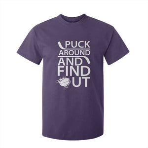 Puck Around And Find Out T Shirt For Kid Hockey Lover Gift TS12 Purple Print Your Wear