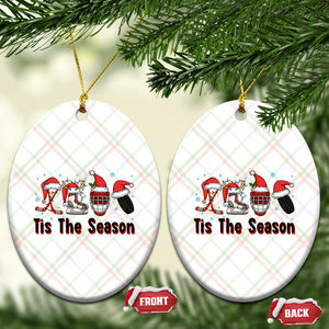 Funny Ice Hockey Christmas Gift Ceramic Ornament Tis The Season TS12 Print Your Wear