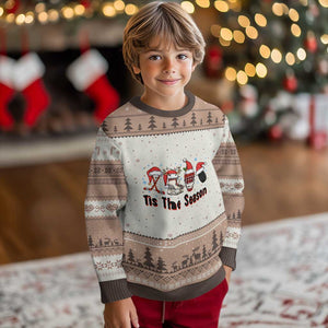 Funny Ice Hockey Xmas Gift Ugly Christmas Sweater Tis The Season TS12 Mocha Mousse Print Your Wear
