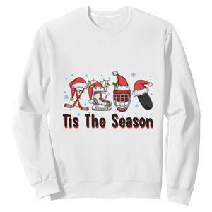 Funny Ice Hockey Christmas Gift Sweatshirt Tis The Season TS12 White Print Your Wear