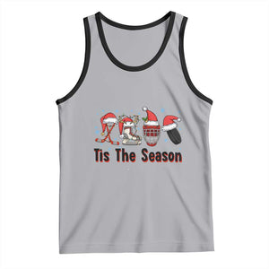 Funny Ice Hockey Christmas Gift Tank Top Tis The Season TS12 Athletic Heather Black Print Your Wear