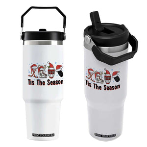 Funny Ice Hockey Christmas Gift Flip Straw Tumbler Tis The Season TS12 One Size: 30 oz White Print Your Wear