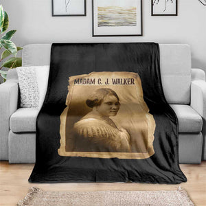 Madam CJ Walker Throw Blanket Female Empowerment History Gift TS12 Print Your Wear
