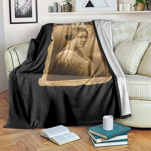 Madam CJ Walker Throw Blanket Female Empowerment History Gift TS12 Print Your Wear