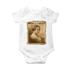 Madam CJ Walker Baby Onesie Female Empowerment History Gift TS12 White Print Your Wear