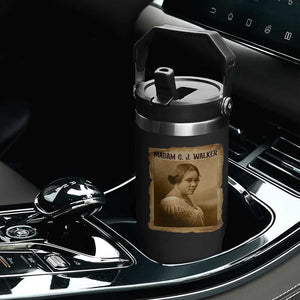 Madam CJ Walker Flip Straw Tumbler Female Empowerment History Gift TS12 Print Your Wear