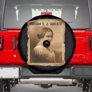 Madam CJ Walker Spare Tire Cover Female Empowerment History Gift TS12 Black Print Your Wear