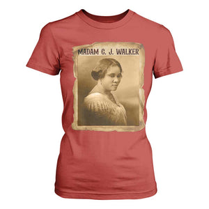 Madam CJ Walker T Shirt For Women Female Empowerment History Gift TS12 Red Print Your Wear