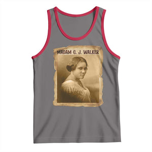 Madam CJ Walker Tank Top Female Empowerment History Gift TS12 Deep Heather Red Print Your Wear