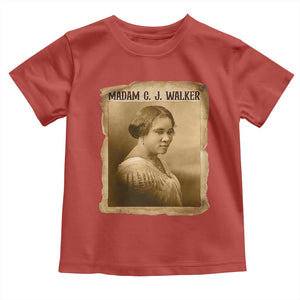 Madam CJ Walker Toddler T Shirt Female Empowerment History Gift TS12 Red Print Your Wear