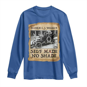 Madam CJ Walker Self Made Millionaire Long Sleeve Shirt Strong Black Woman Leader TS12 Royal Blue Print Your Wear