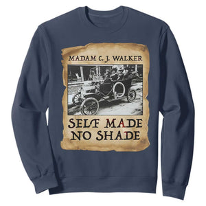 Madam CJ Walker Self Made Millionaire Sweatshirt Strong Black Woman Leader TS12 Navy Print Your Wear