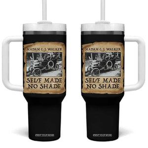 Madam CJ Walker Self Made Millionaire Tumbler With Handle Strong Black Woman Leader TS12 One Size: 40 oz Black Print Your Wear