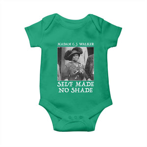 Madam CJ Walker Baby Onesie Self Made No Shade Female Empowerment TS12 Irish Green Print Your Wear