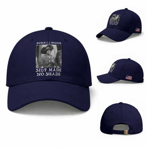Madam CJ Walker Baseball Cap Self Made No Shade Female Empowerment TS12 Baseball Cap Universal Fit Dark Blue Print Your Wear