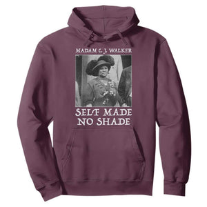 Madam CJ Walker Hoodie Self Made No Shade Female Empowerment TS12 Maroon Print Your Wear