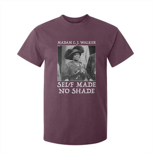Madam CJ Walker T Shirt For Kid Self Made No Shade Female Empowerment TS12 Maroon Print Your Wear