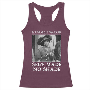 Madam CJ Walker Racerback Tank Top Self Made No Shade Female Empowerment TS12 Maroon Print Your Wear