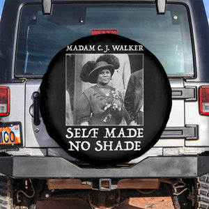 Madam CJ Walker Spare Tire Cover Self Made No Shade Female Empowerment TS12 No hole Black Print Your Wear