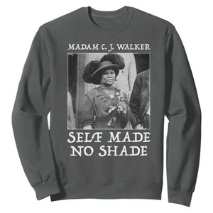 Madam CJ Walker Sweatshirt Self Made No Shade Female Empowerment TS12 Dark Heather Print Your Wear