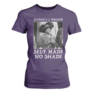 Madam CJ Walker T Shirt For Women Self Made No Shade Female Empowerment TS12 Purple Print Your Wear