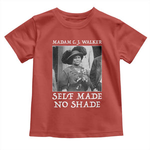 Madam CJ Walker Toddler T Shirt Self Made No Shade Female Empowerment TS12 Red Print Your Wear