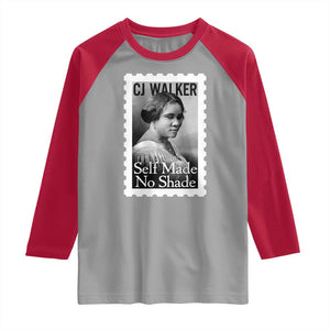 Madam CJ Walker Raglan Shirt Strong Black Woman Leader TS12 Sport Gray Red Print Your Wear