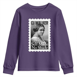 Madam CJ Walker Youth Sweatshirt Strong Black Woman Leader TS12 Purple Print Your Wear