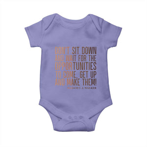 Madam CJ Walker Quote Baby Onesie Get Up And Make Opportunities TS12 Violet Print Your Wear