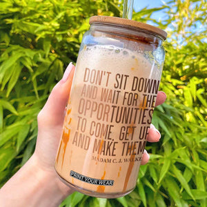 Madam CJ Walker Quote Glass Can Get Up And Make Opportunities TS12 White Print Your Wear