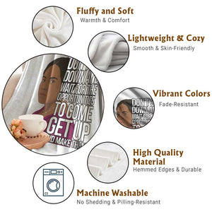 Madam CJ Walker Quote Throw Blanket Do Not Sit Down And Wait For Opportunities TS12 Print Your Wear