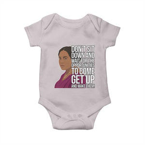 Madam CJ Walker Quote Baby Onesie Do Not Sit Down And Wait For Opportunities TS12 Ice Gray Print Your Wear