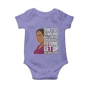 Madam CJ Walker Quote Baby Onesie Do Not Sit Down And Wait For Opportunities TS12 Violet Print Your Wear