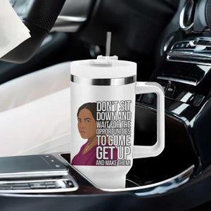 Madam CJ Walker Quote Tumbler With Handle Do Not Sit Down And Wait For Opportunities TS12 Print Your Wear