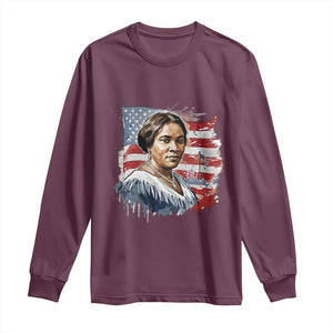 Madam CJ Walker Patriotic Long Sleeve Shirt Strong Black Woman Leader TS12 Maroon Print Your Wear
