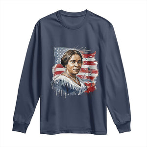 Madam CJ Walker Patriotic Long Sleeve Shirt Strong Black Woman Leader TS12 Navy Print Your Wear