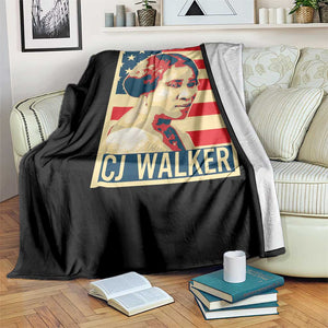 Madam CJ Walker Patriotic Throw Blanket Black History Month Gift TS12 Print Your Wear