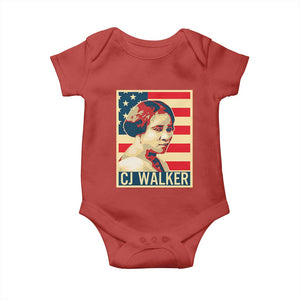 Madam CJ Walker Patriotic Baby Onesie Black History Month Gift TS12 Red Print Your Wear