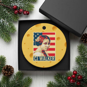 Madam CJ Walker Patriotic Ceramic Ornament Black History Month Gift TS12 1pc Yellow Cheese Print Your Wear